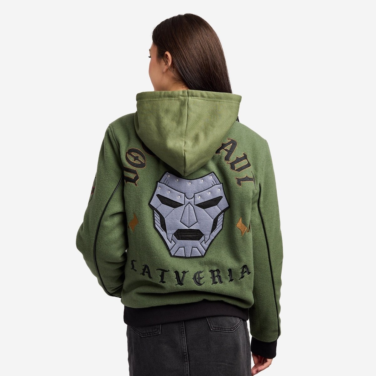 Doctor Doom Army Hooded Varsity Jacket