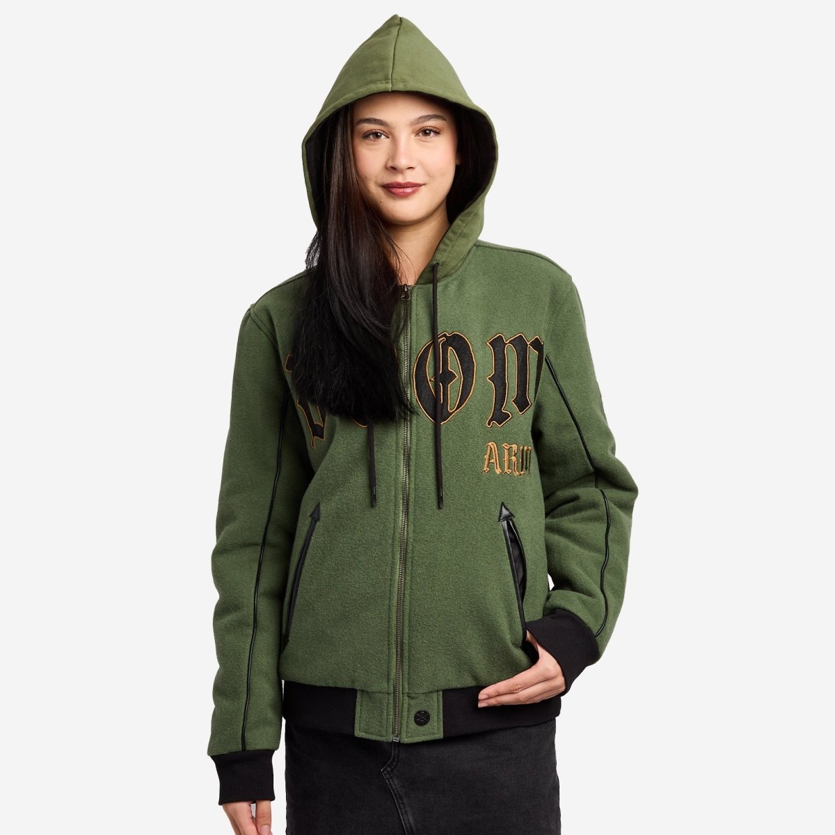 Doctor Doom Army Hooded Varsity Jacket