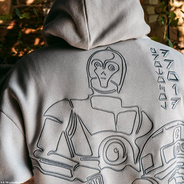 Droids 3D Embroidered Heavyweight Hoodie - Heroes & Villains-Star Wars-Hoodie