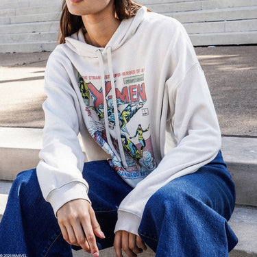 X-Men Issue 1 Vintage Cropped Hoodie - Heroes & Villains-Marvel-Cropped Hoodie