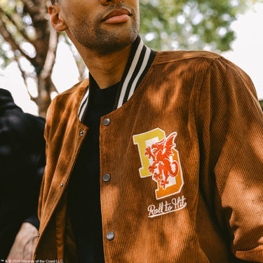 Red Dragon Corduroy Lightweight Varsity Jacket