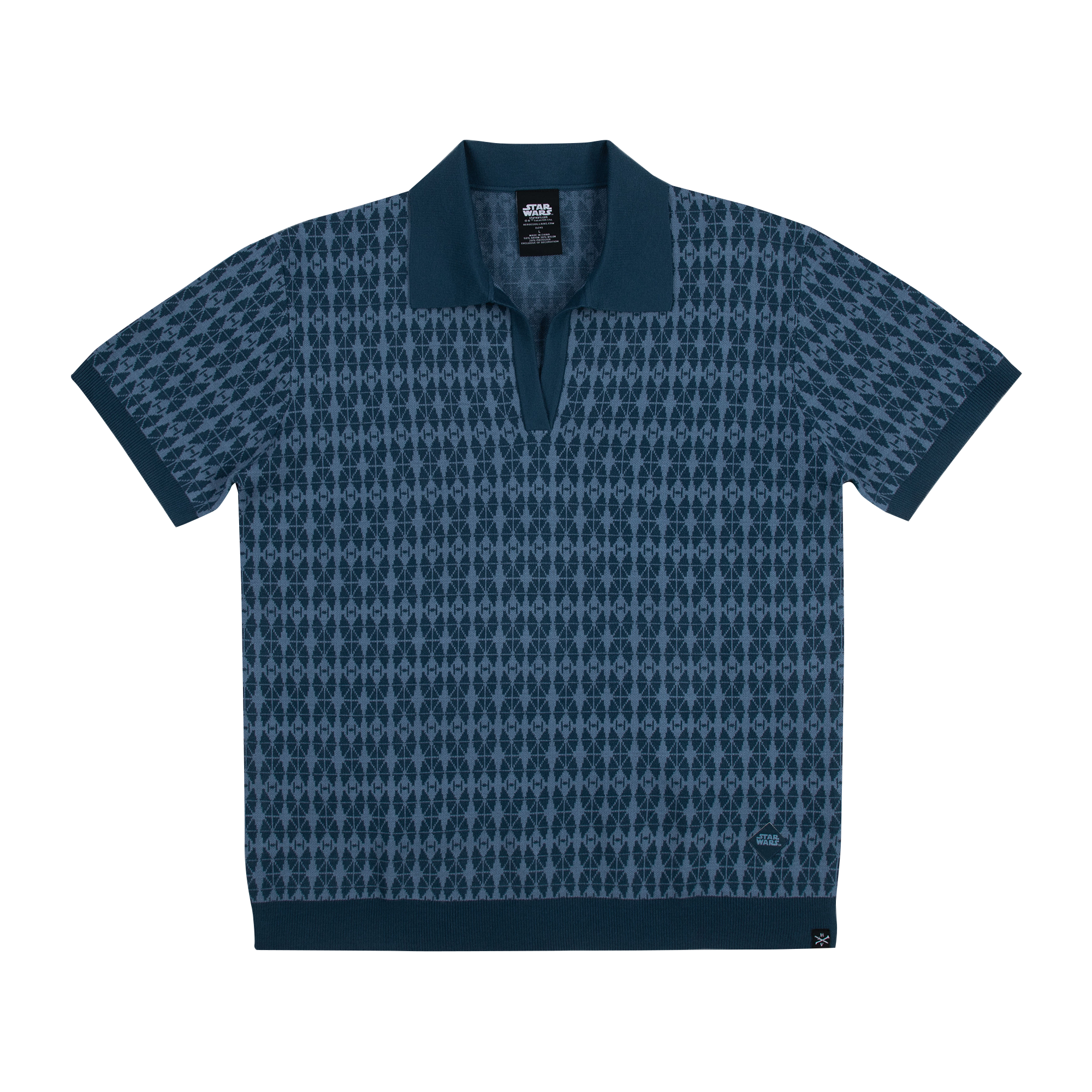 TIE Fighter Pattern Knit Polo