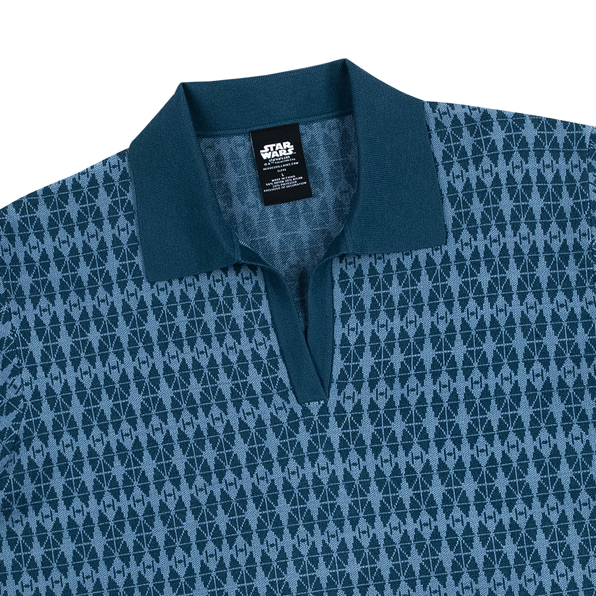 TIE Fighter Pattern Knit Polo