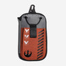 Multifunctional pouch with Star Wars Rebel orange and gray design on a white background