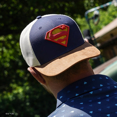 Superman S-Shield Logo Canvas Trucker Hat - Heroes & Villains-DC Comics-Trucker Hat