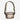 Clear star wars crossbody bag with brown strap and patterned front pocket on a white background