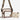 Clear star wars themed crossbody bag with brown accents and a matching pouch on a white background