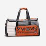 An Orange and White Star Wrs Rebel duffel bag with branding on a white background