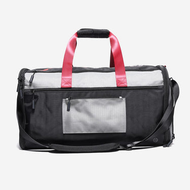 Black and Grey Luggage with Luggage strap 