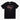 A black t-shirt featuring a large, distressed red Superman logo on the chest.