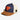 A photo of a trucker hat. It has a white mesh back, a brown suede bill and the front is blue dawning the S-Shield from Supermans uniform