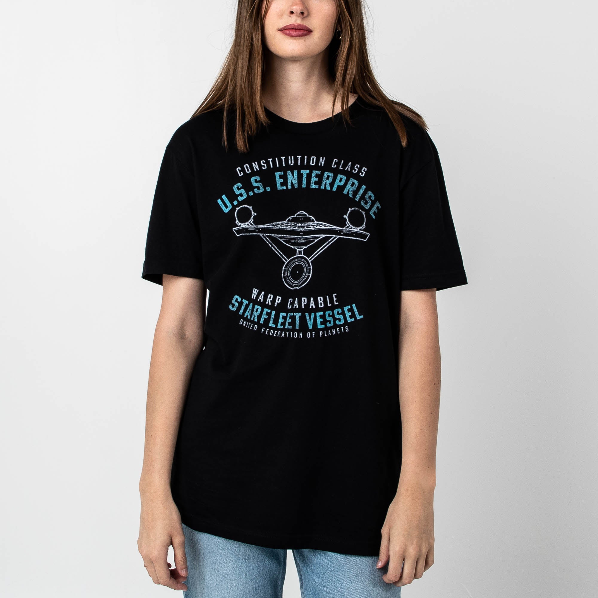 USS Enterprise Warp Capable Black Tee