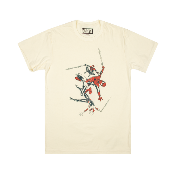 Spider-Man, Miles Morales, and Ghost Spider Web-Swinging Natural Tee
