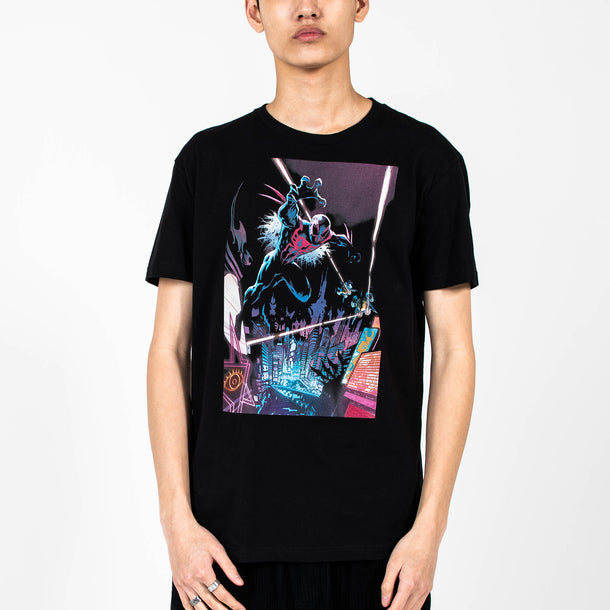 ASOS DESIGN oversized t-shirt with back moon & cloud print in black