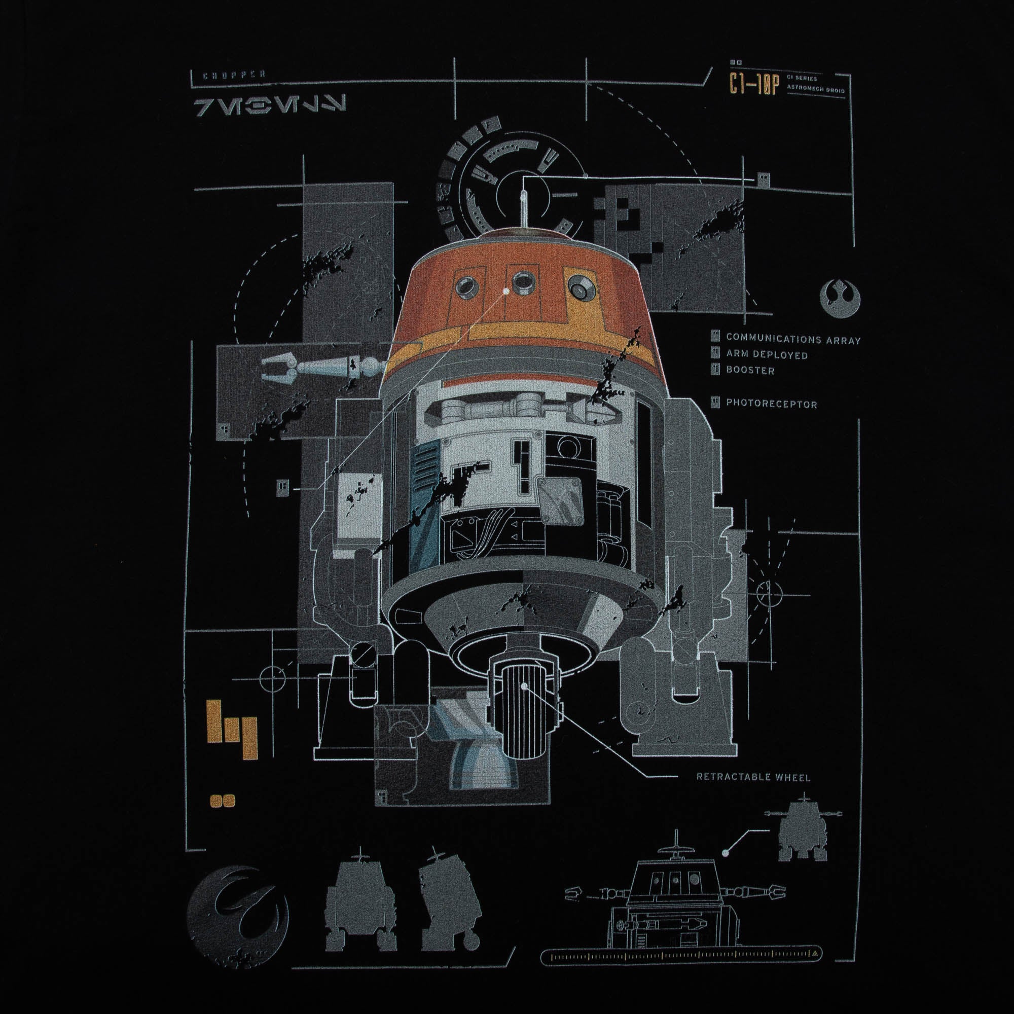 Chopper Blueprint Black Tee