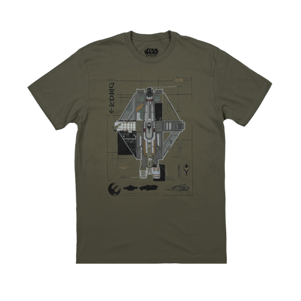 The Ghost Ship Blueprint Olive Tees