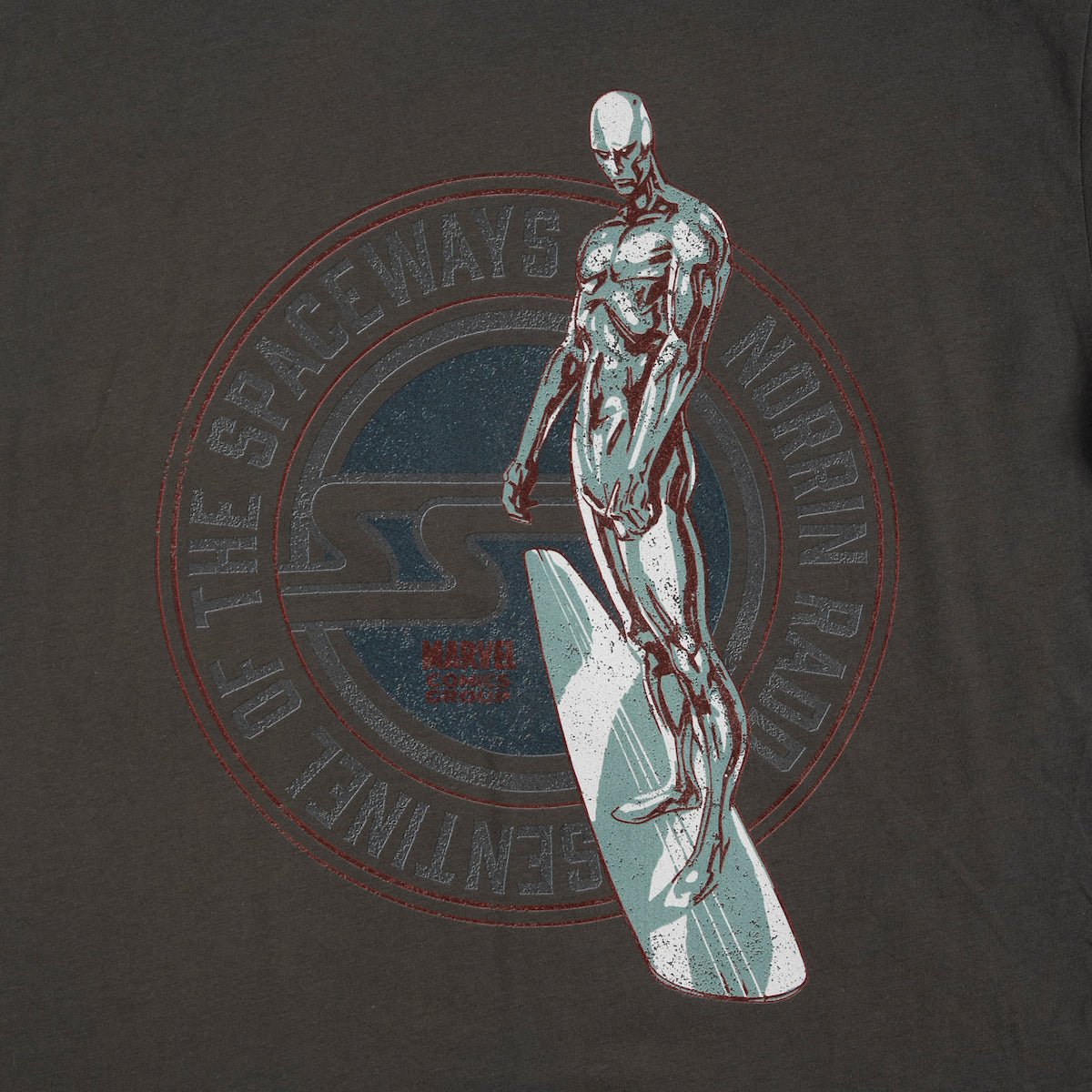 Silver Surfer Sentinel Of The Spaceways Charcoal Tee | Official