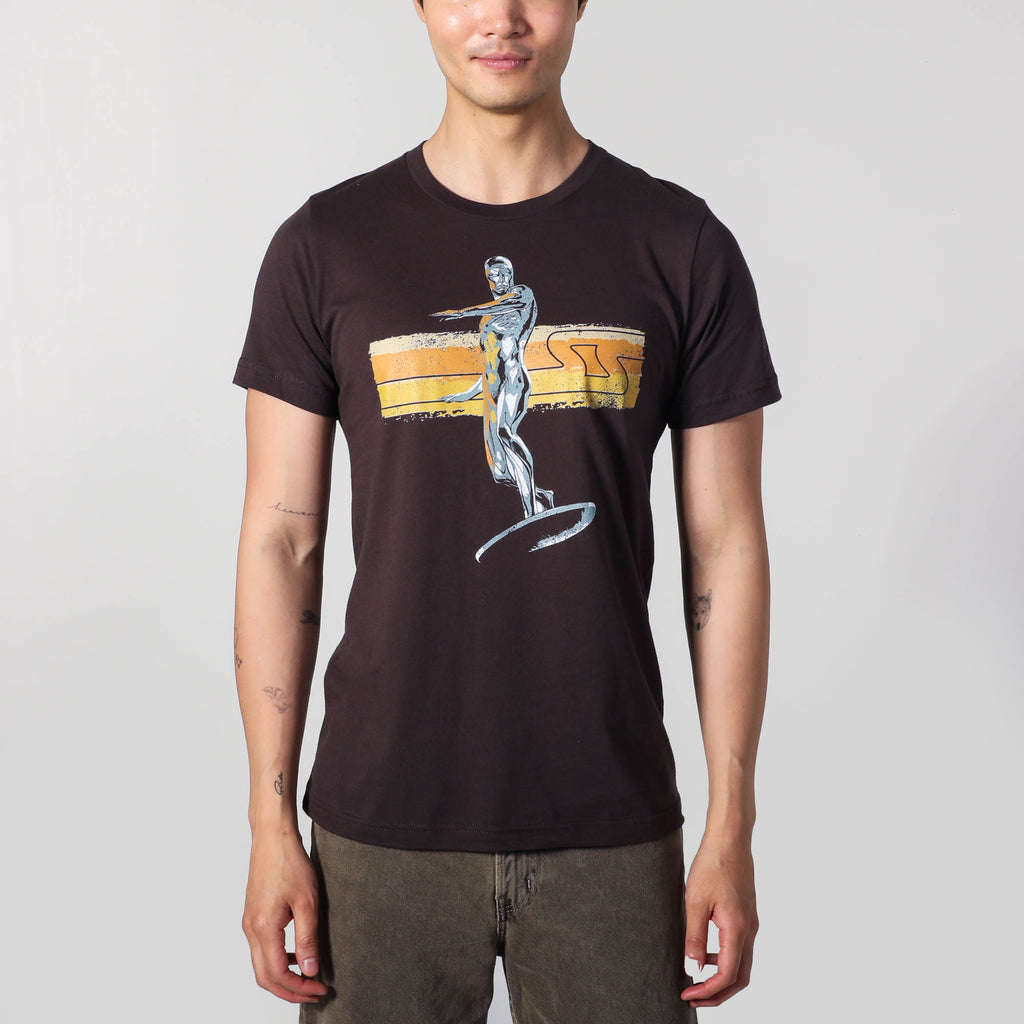 Silver Surfer Sentinel Of The Spaceways Brown Tee