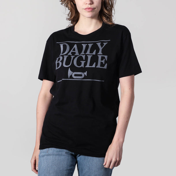 Daily Bugle Logo Black Tee