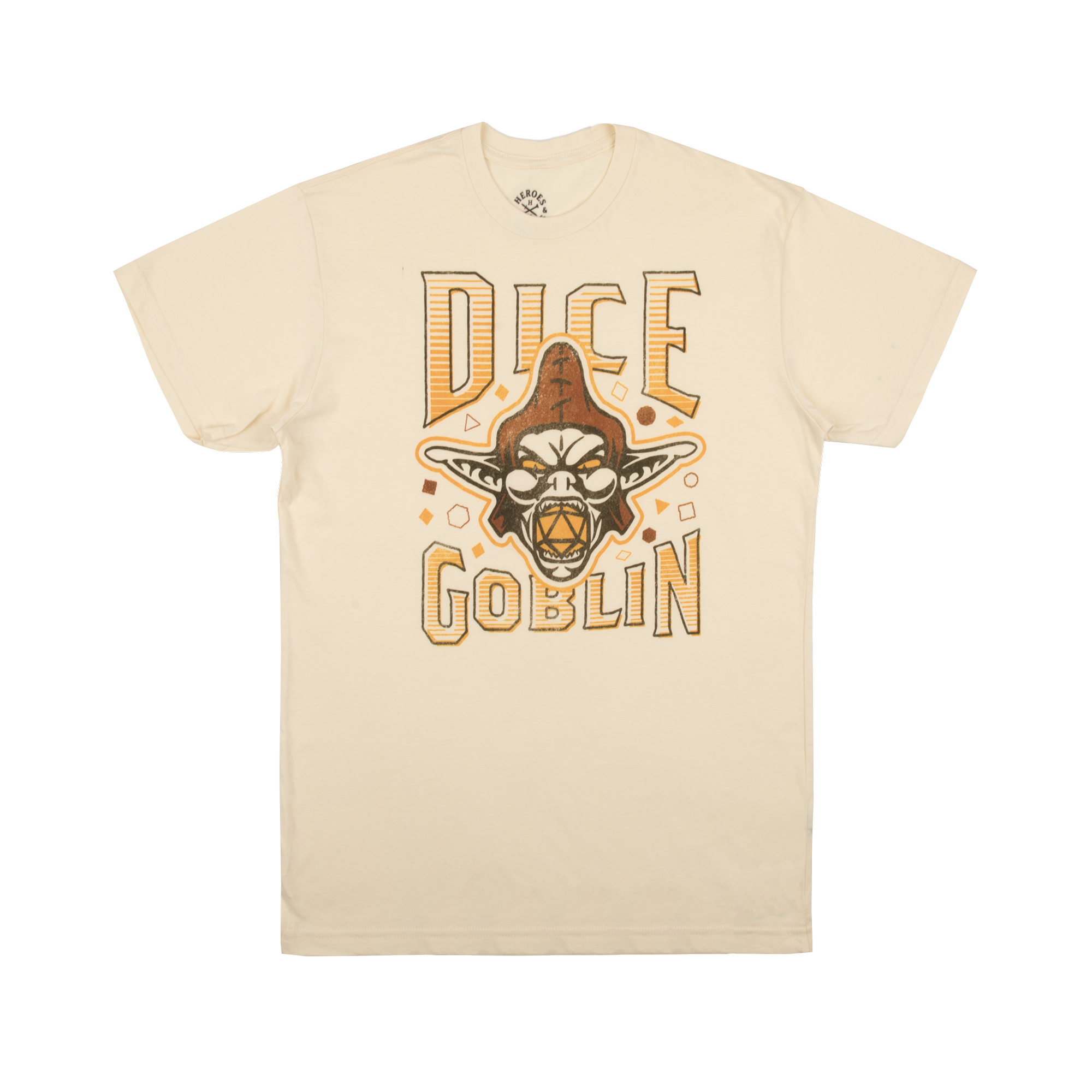 Tabletop RPG Dice Goblin Natural Tee | Official Apparel & Accessories ...