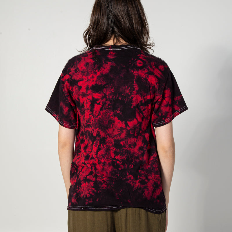 Over & Out Red Tie Dye Tee