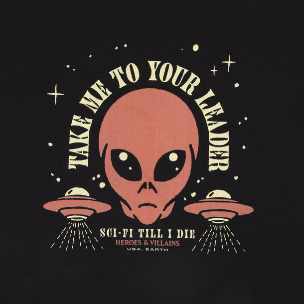 Take Me To Your Leader Black Tee