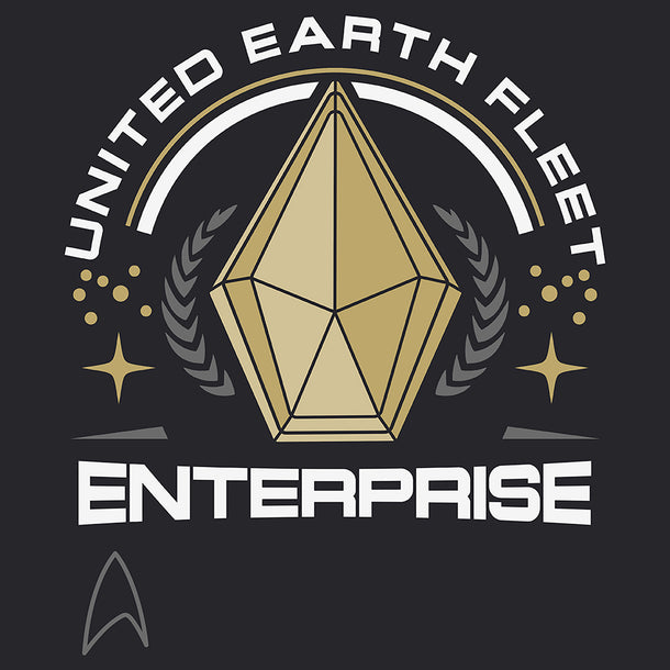 United Earth Fleet Enterprise Black Tee