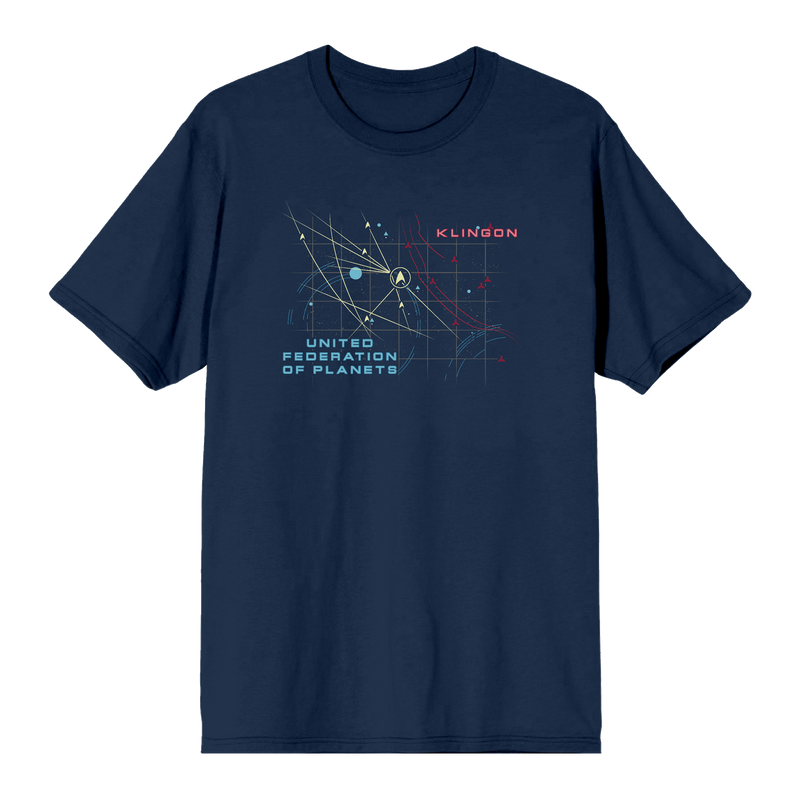 United Federation of Planets Map Navy Tee