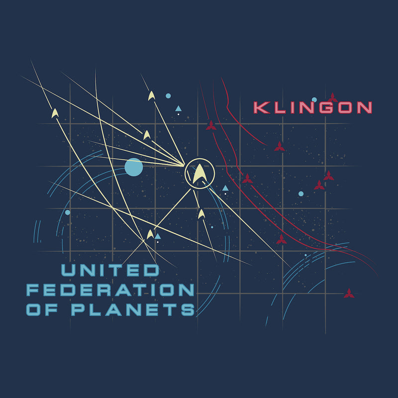 United Federation of Planets Map Navy Tee