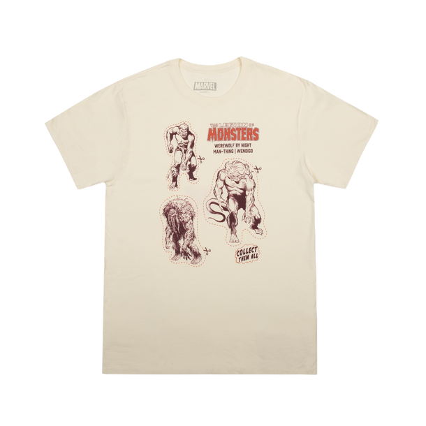 Legion Of Monsters Cutouts Natural Tee