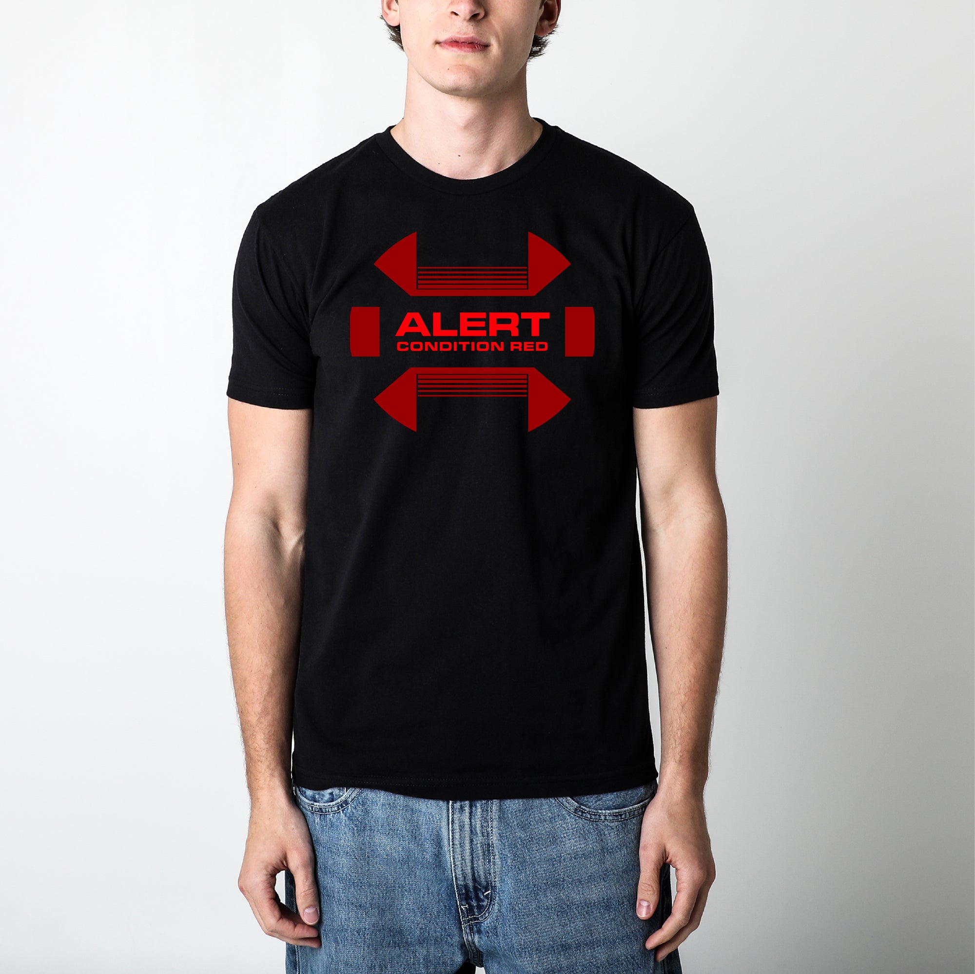 Enterprise Red Alert Black Tee