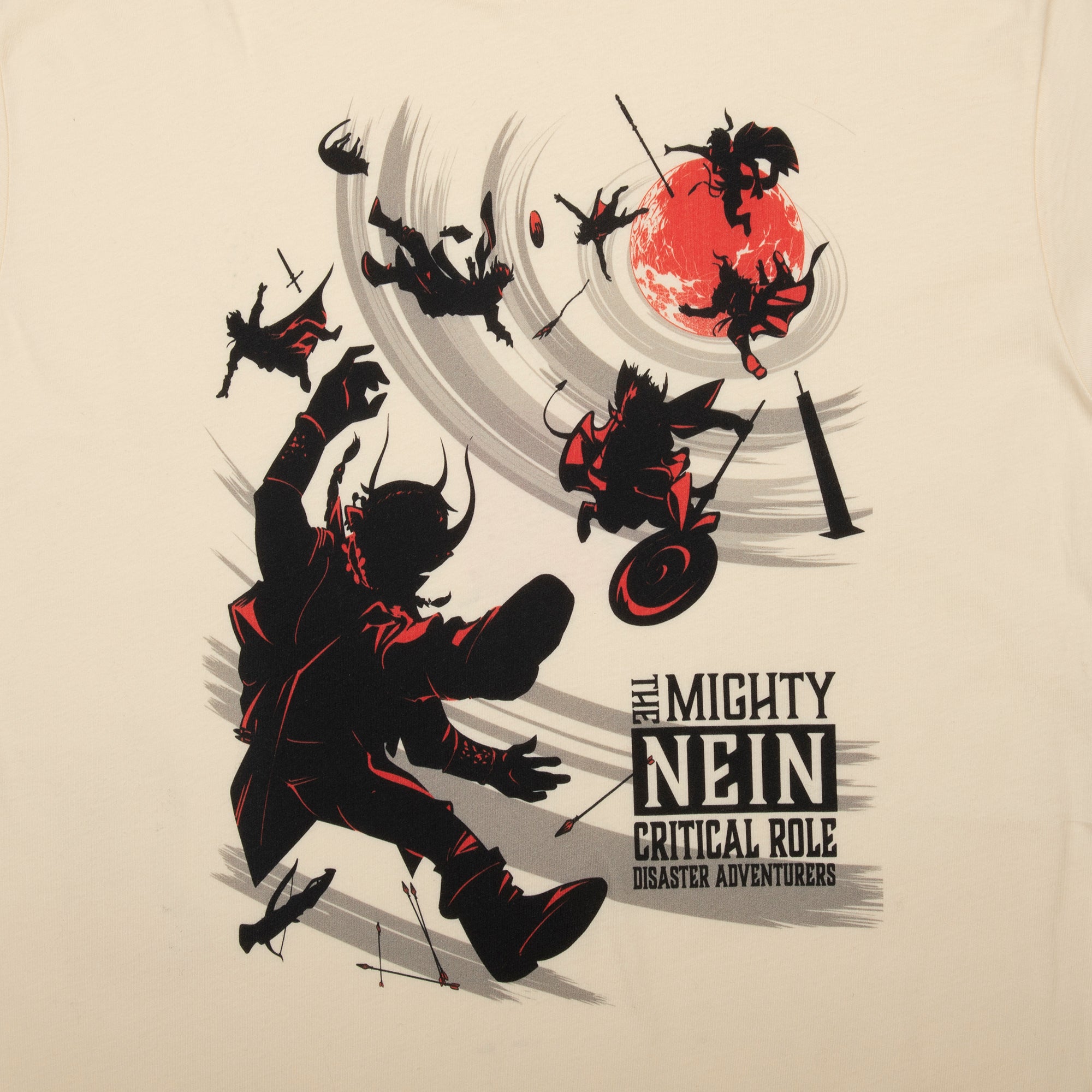Mighty Nein Falling Moon Natural Tee