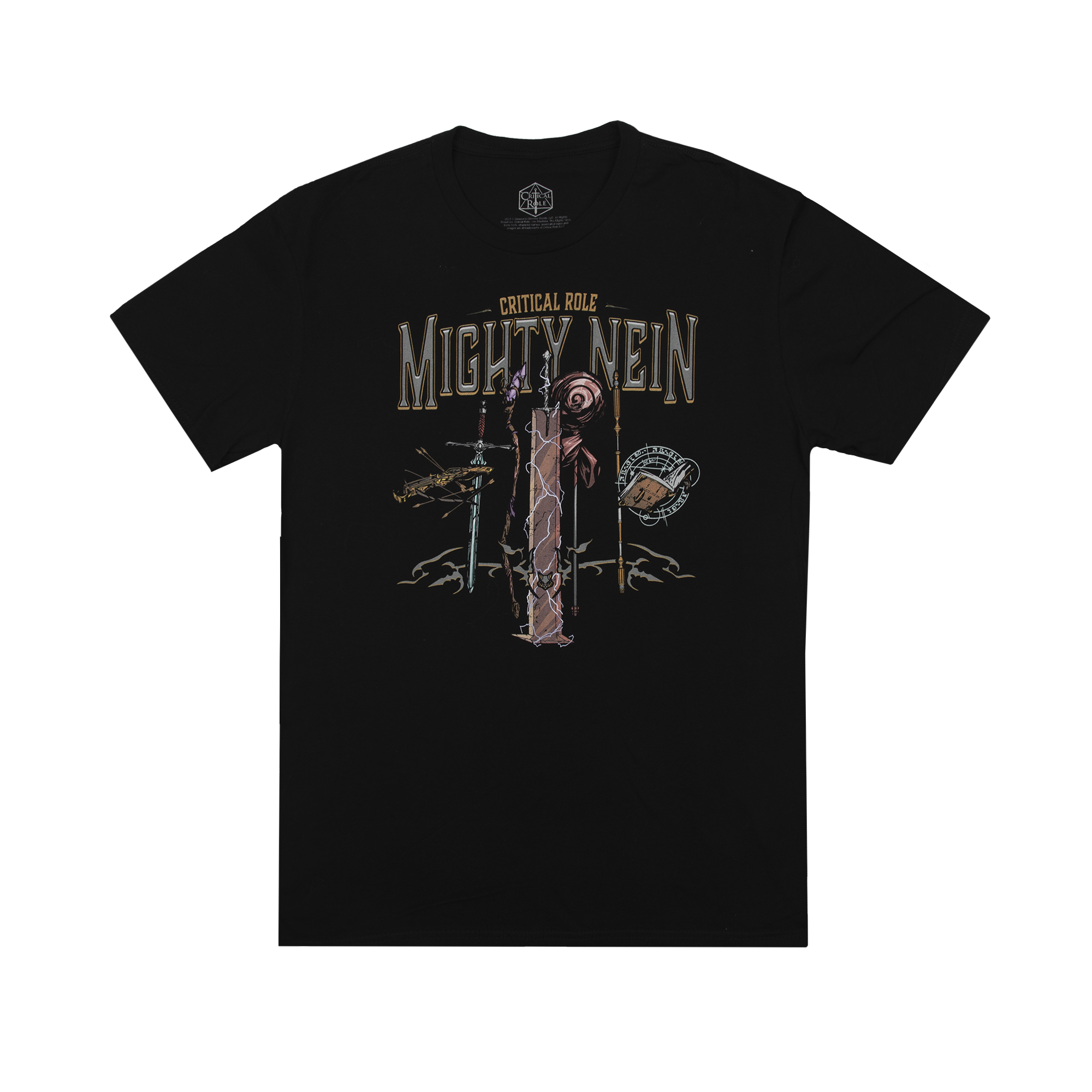 Mighty Nein Weapons Black Tee