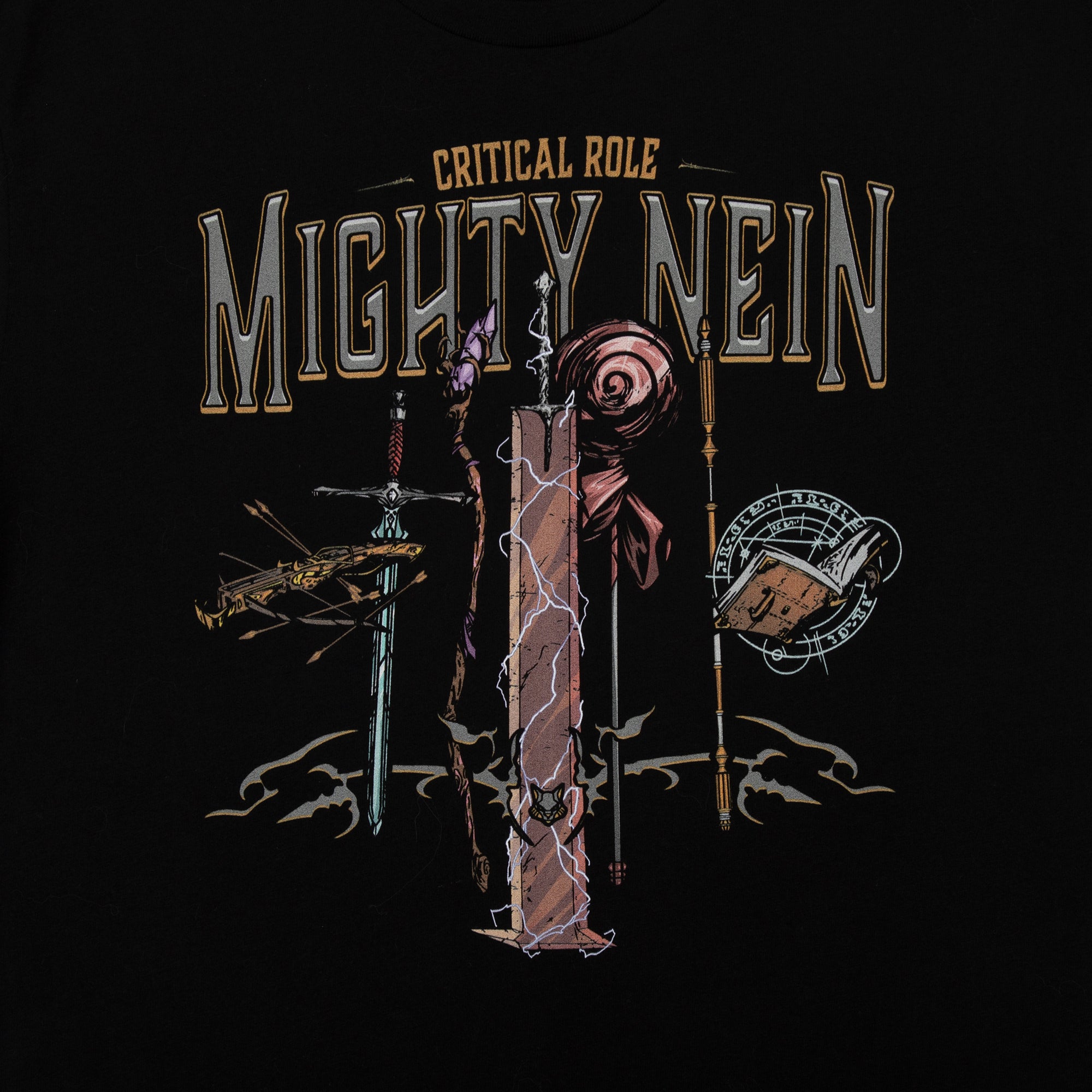 Mighty Nein Weapons Black Tee