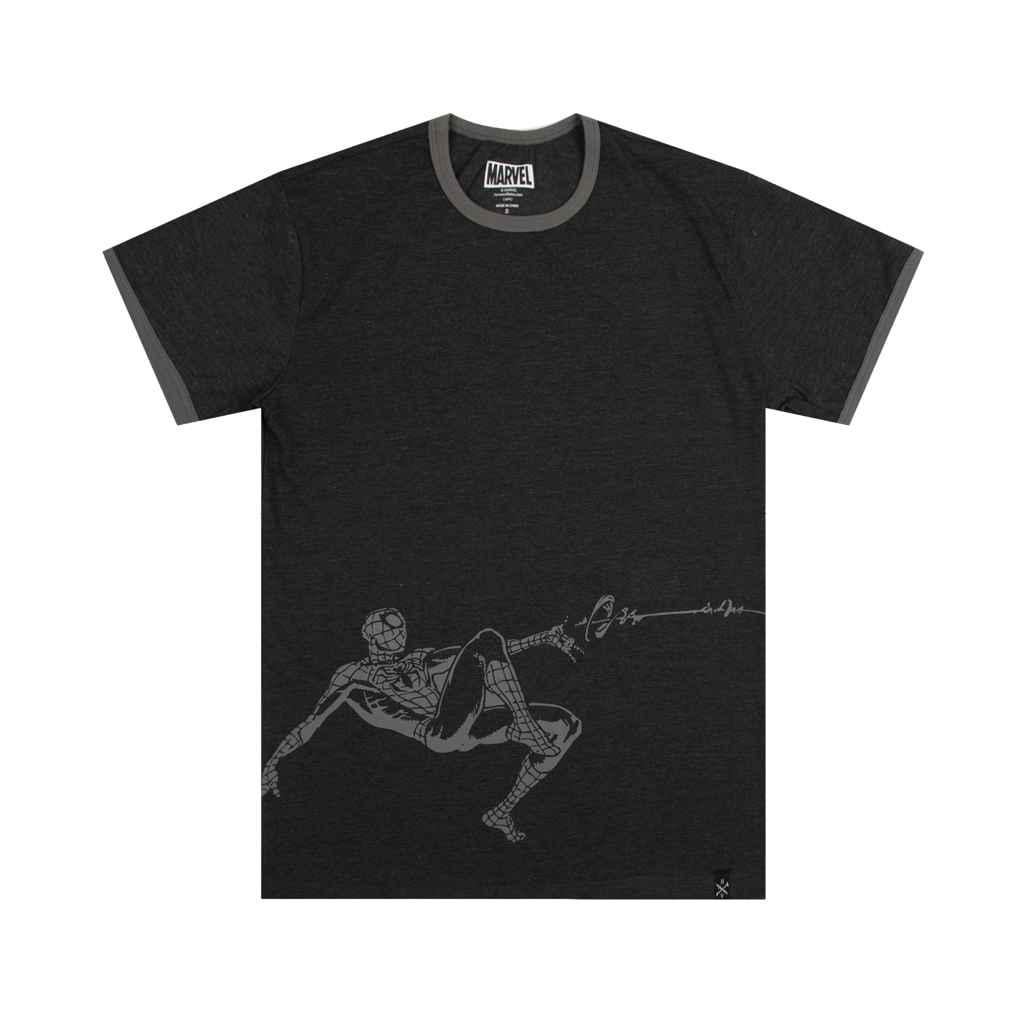 Spider-Man Web Slinging Charcoal Tee