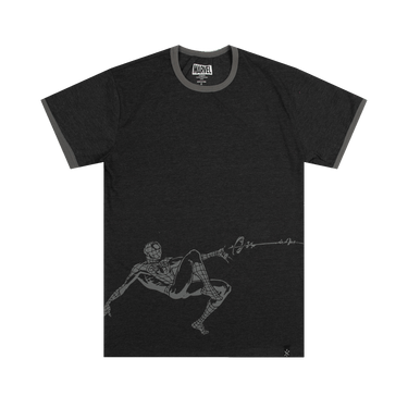 Spider-Man Web Slinging Charcoal Tee