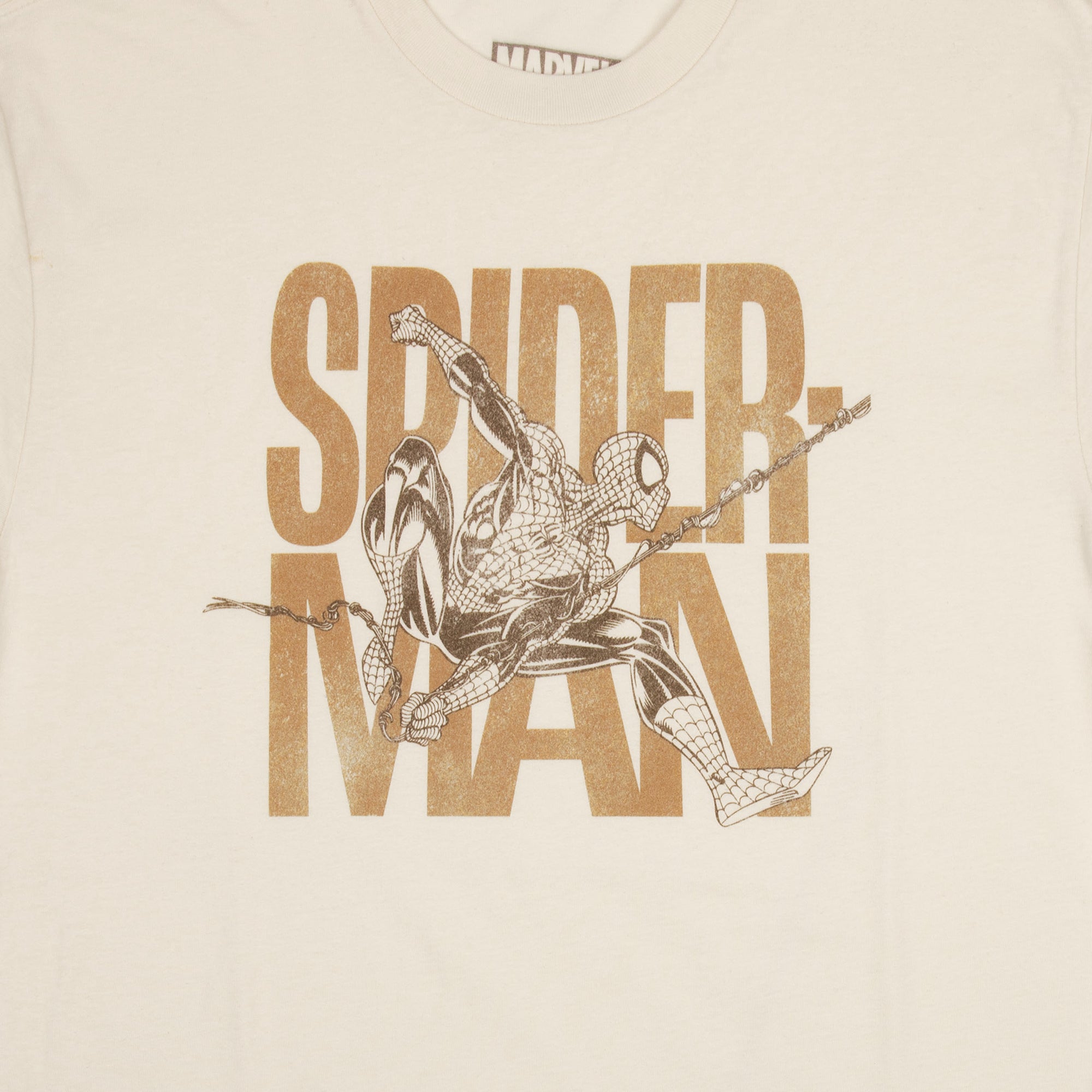Spider-Man Web Slinging Natural Tee