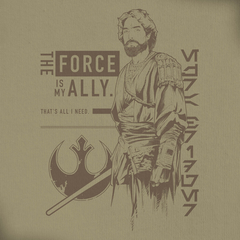 Ahsoka Series Ezra The Force Is My Ally Olive Tee