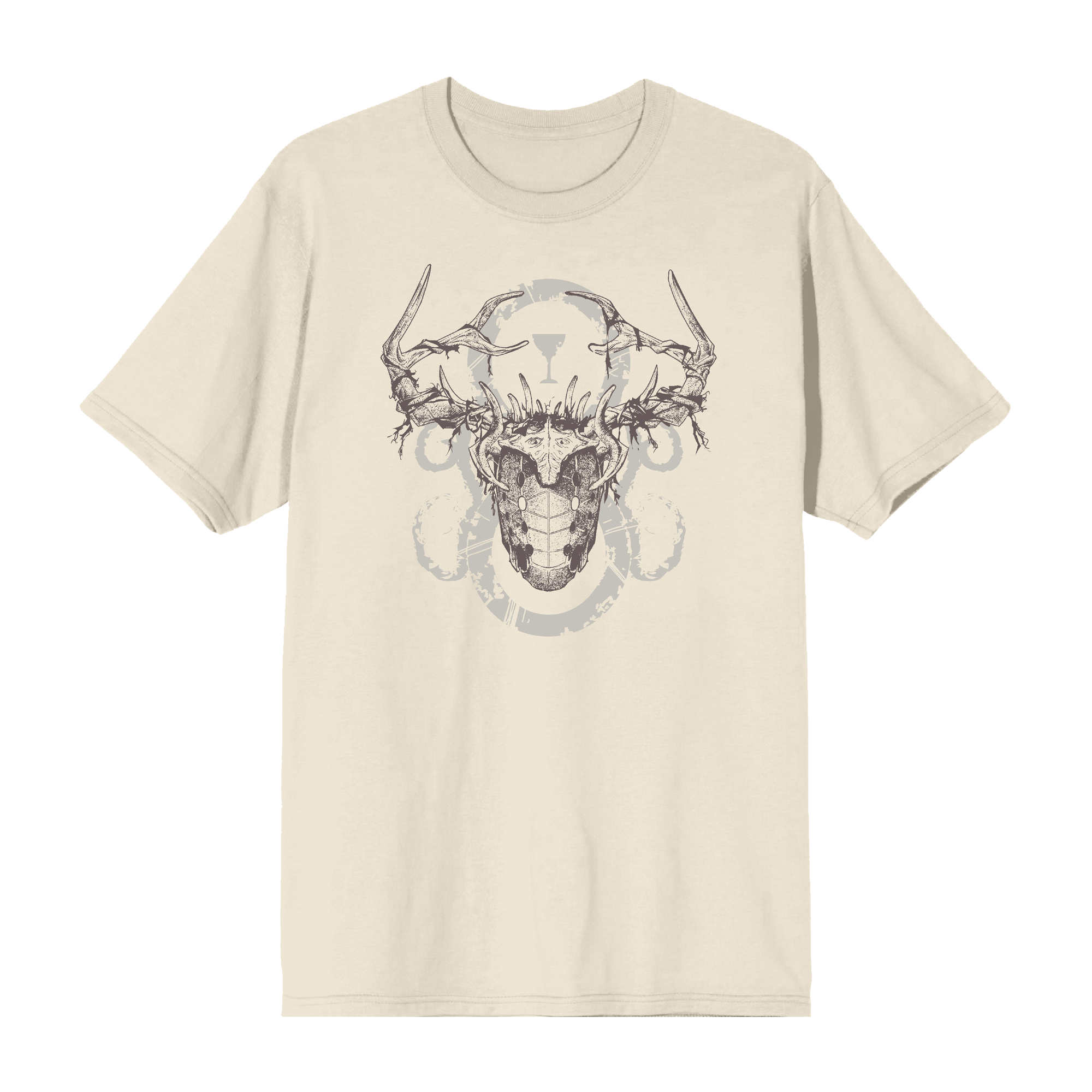 Jimmy With Horns & Cup Natural Tee