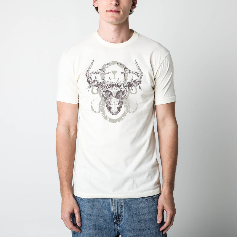 Jimmy With Horns & Cup Natural Tee
