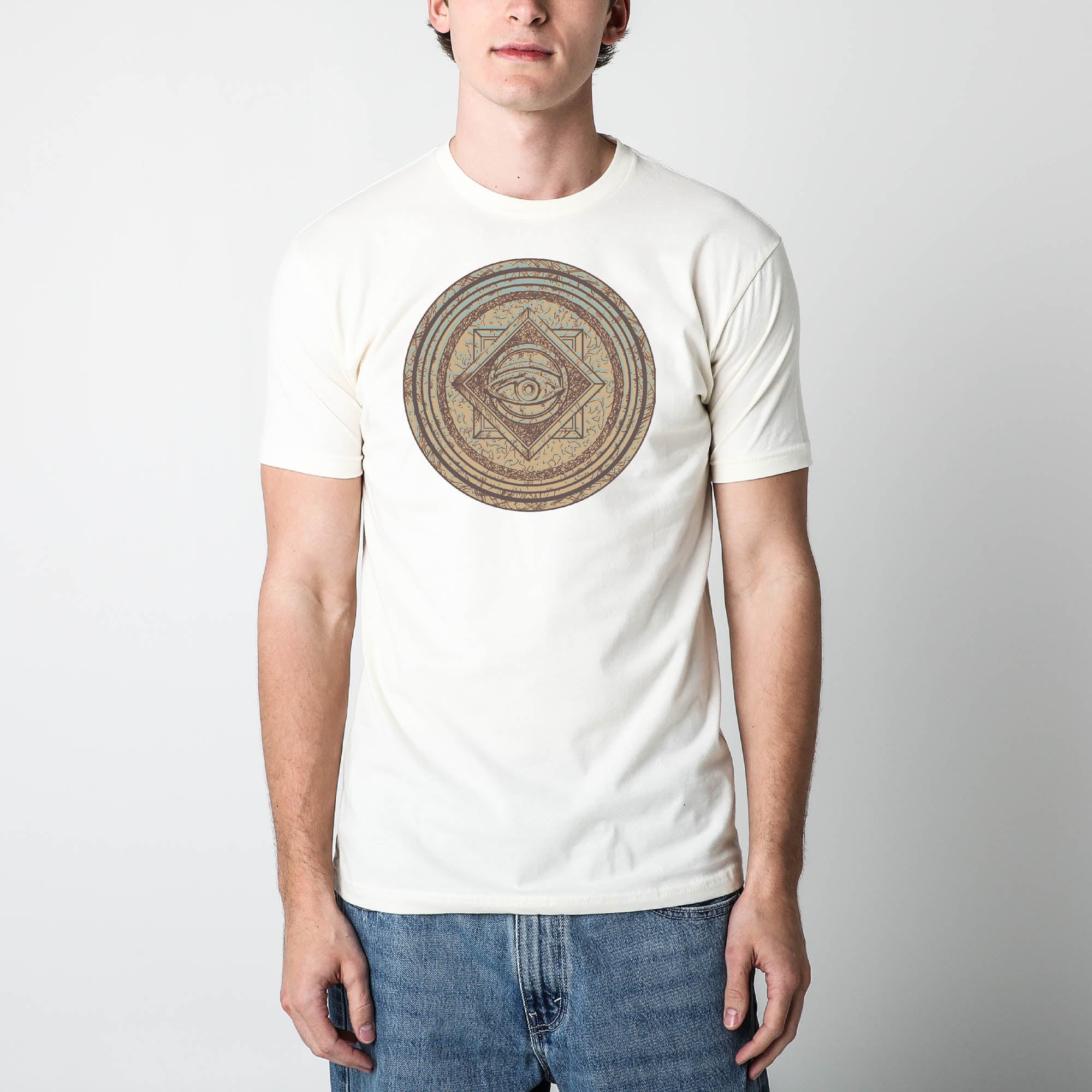 Carved Eye Symbol Natural Tee