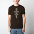 Double Cross With Snake Brown Tee
