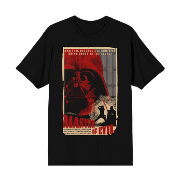 Darth Vader Master of Evil Grindhouse Poster Black Tee