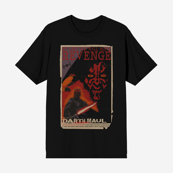 Star Wars Darth Maul Grindhouse Poster Black Classic Comfort Tee