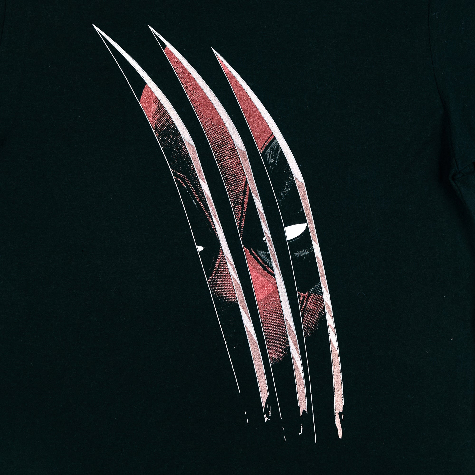 Marvel Deadpool & Wolverine Movie Claw Reflection Black Tee