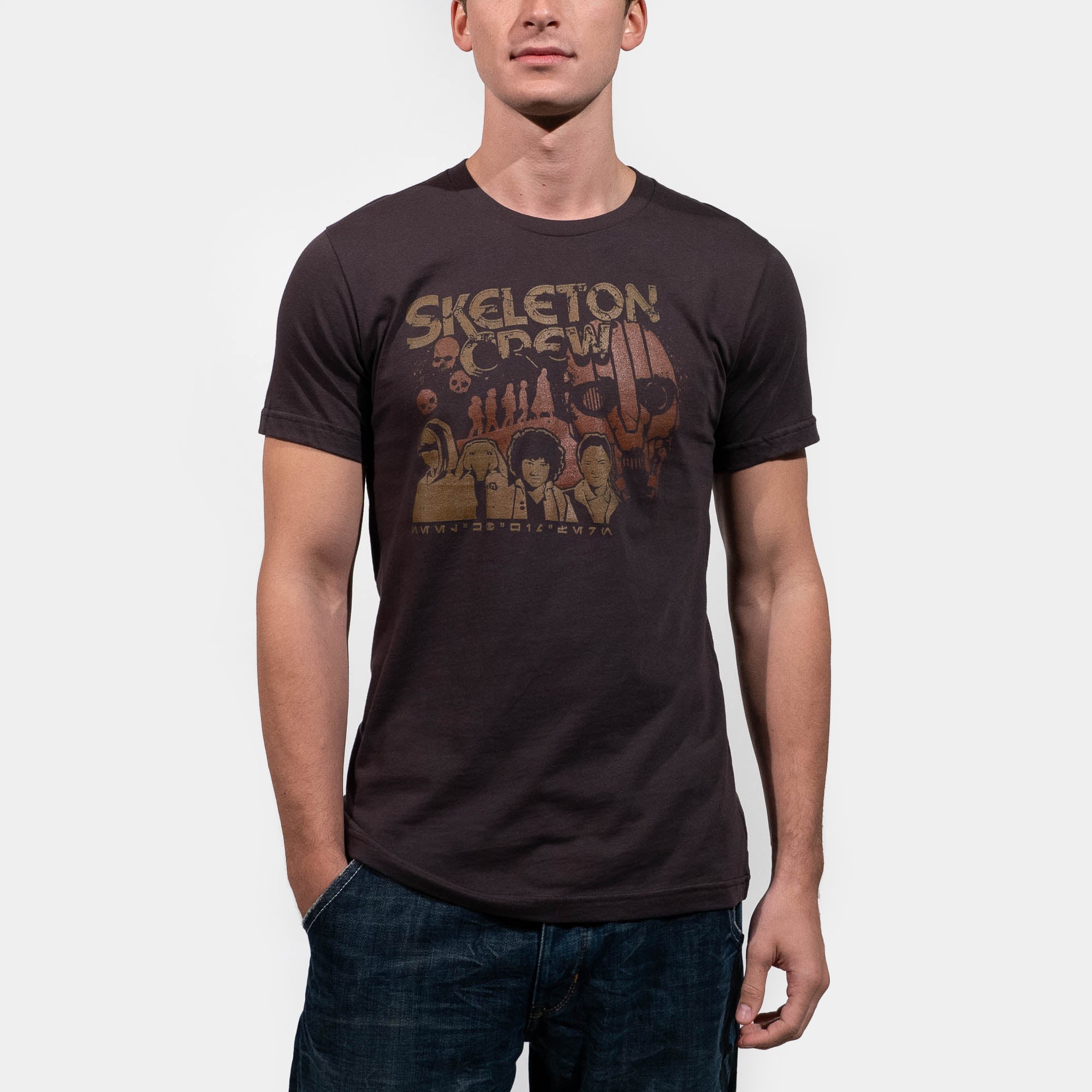 Skeleton Crew Logo Brown Tee