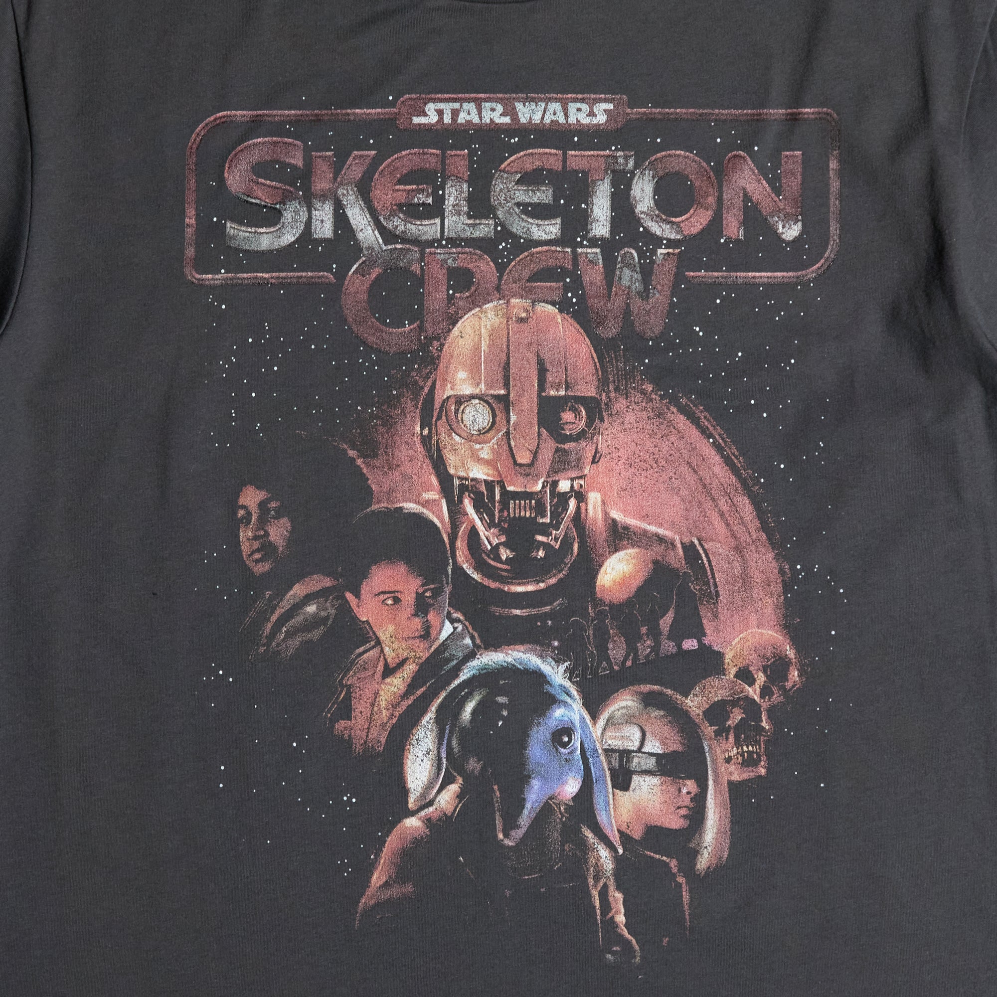 Skeleton Crew Poster Charcoal Tee