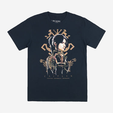 Caitlyn With Kiramman Insignia Classic Comfort Tee - Heroes & Villains-Arcane-T-Shirt
