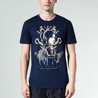 Caitlyn With Kiramman Insignia Classic Comfort Tee - Heroes & Villains-Arcane-T-Shirt
