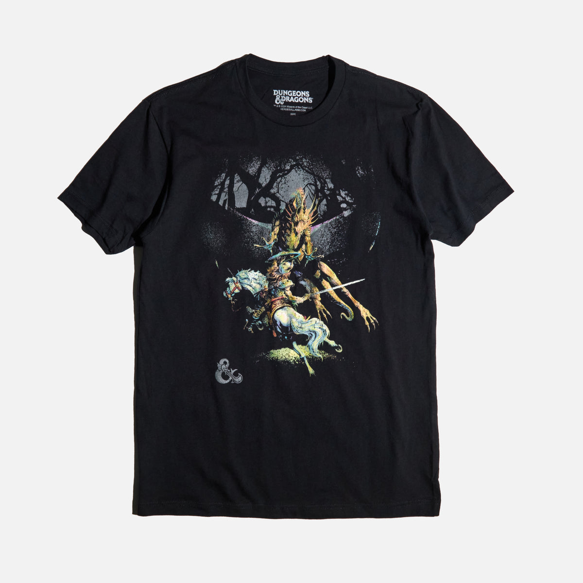 Dungeons & Dragons Vintage Expert Rules Gold Dragon Black Tee 